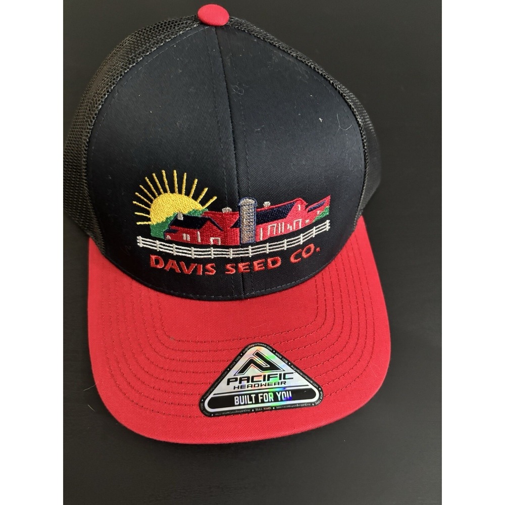 Davis Seed Co SnapBack Mesh Back Trucker Hat Farmer OSFM Pacific Headwear